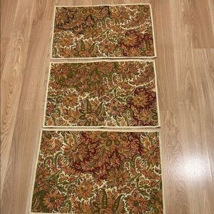 Pottery Barn Vintage Paisley Floral Placemats Qty 3